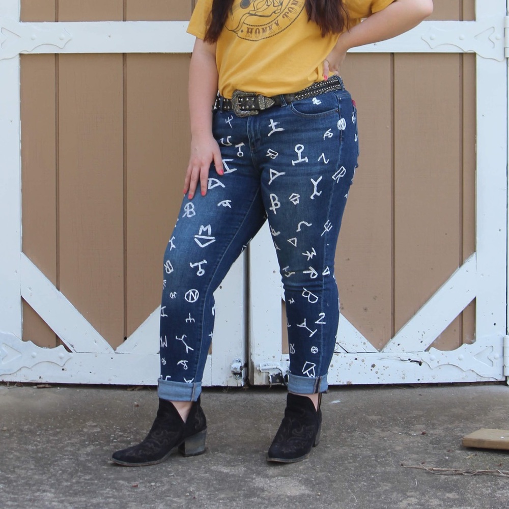 Branded Cattle Jeans *HANDPAINTED*